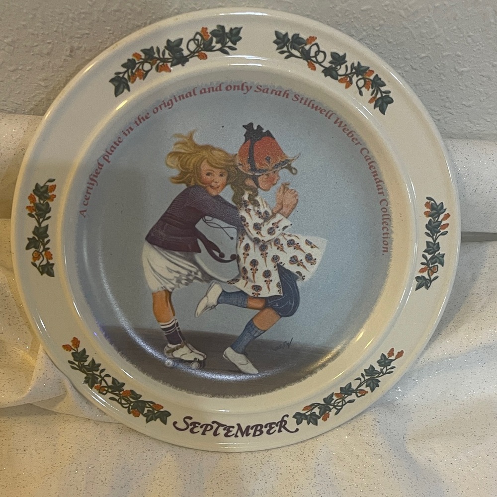 September Collector Plate from Sarah Stilwell Weber Calendar Collection